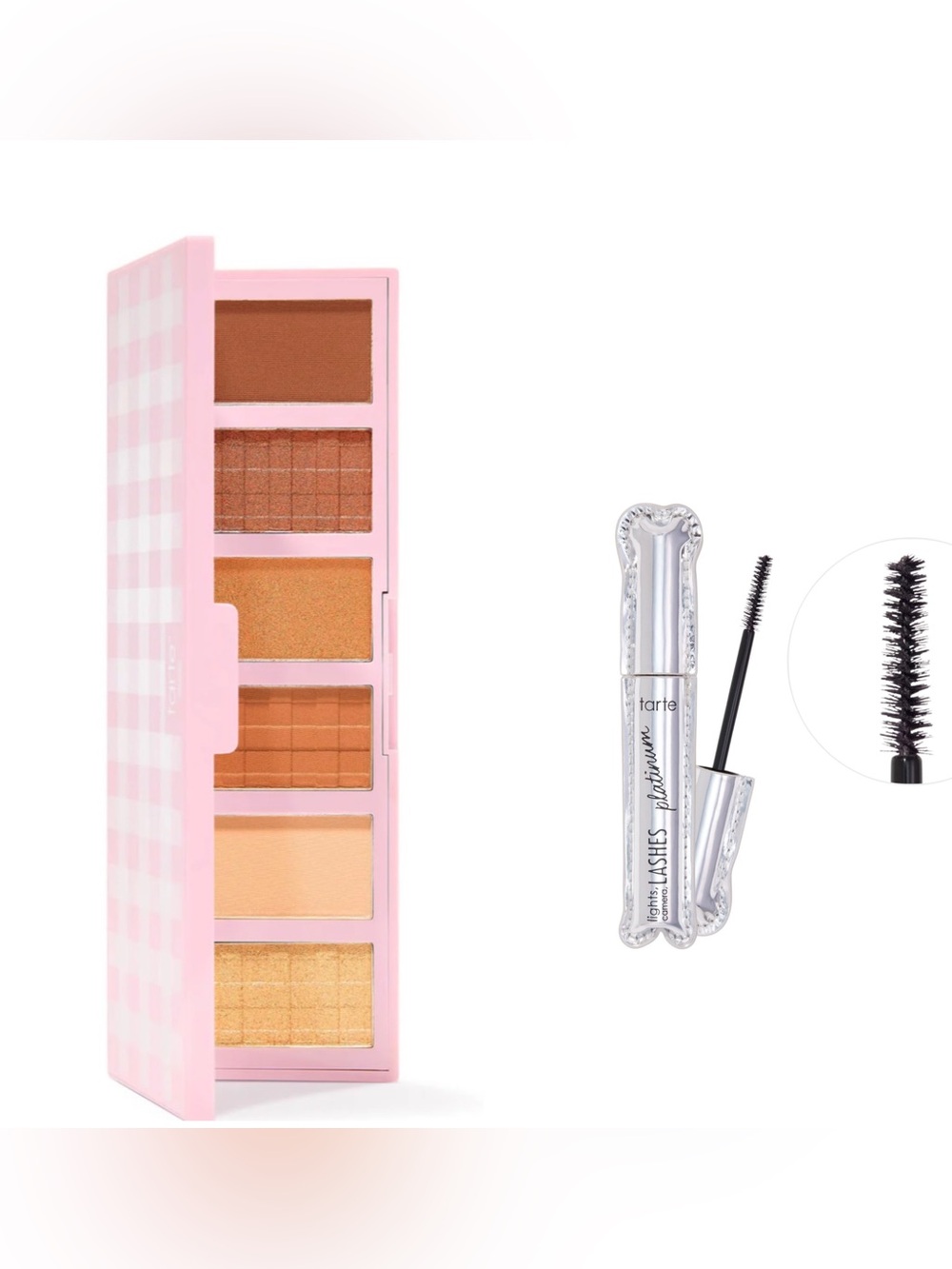 tarte Pretty in Pink Amazonian Clay Palette and Lights Camera Action Mascara